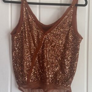 Free People Sequined Body suit